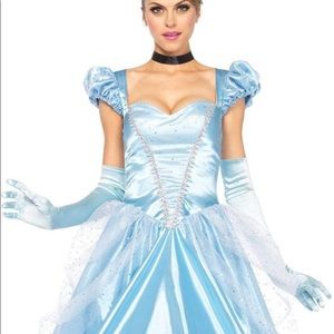Leg Avenue Cinderella Costume Long Gown with Headband and Choker
